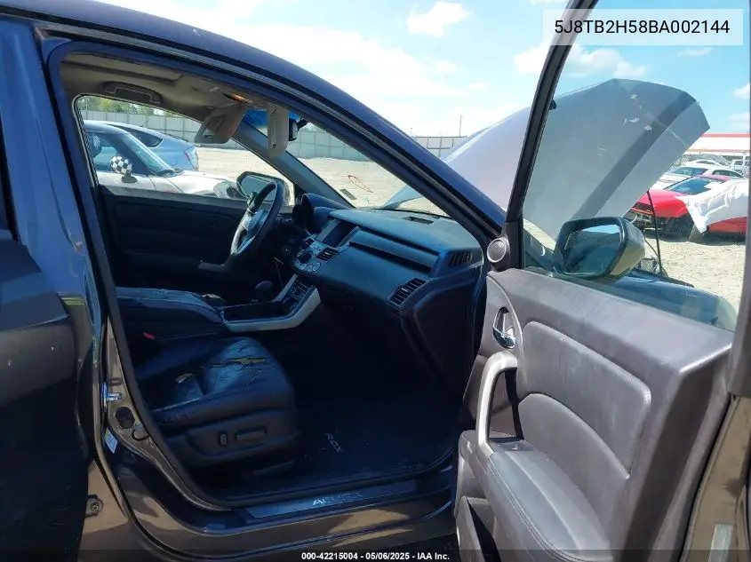 2011 Acura Rdx VIN: 5J8TB2H58BA002144 Lot: 42215004