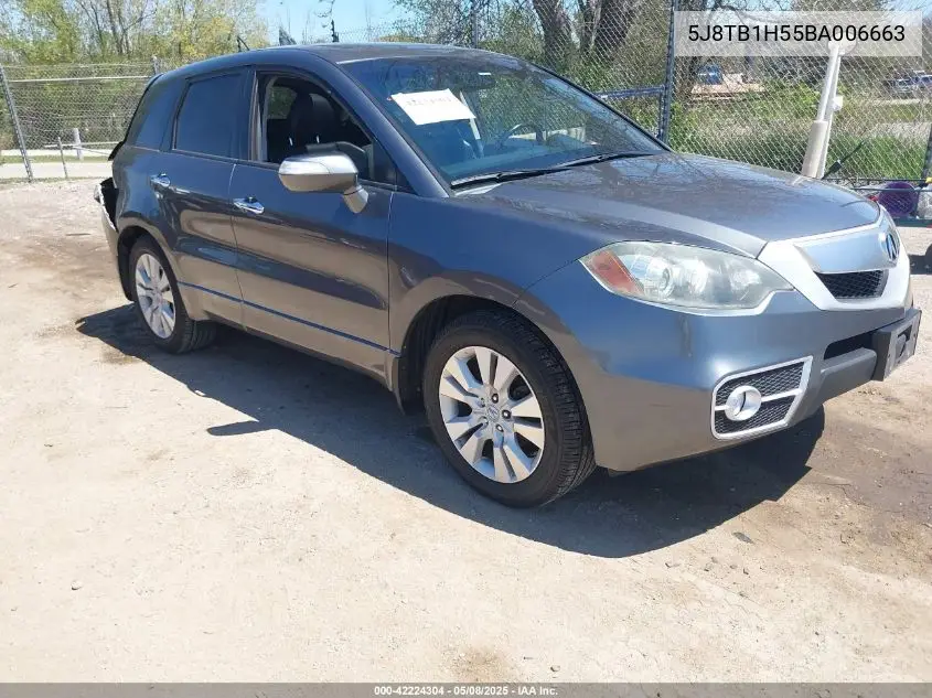 2011 Acura Rdx VIN: 5J8TB1H55BA006663 Lot: 42224304
