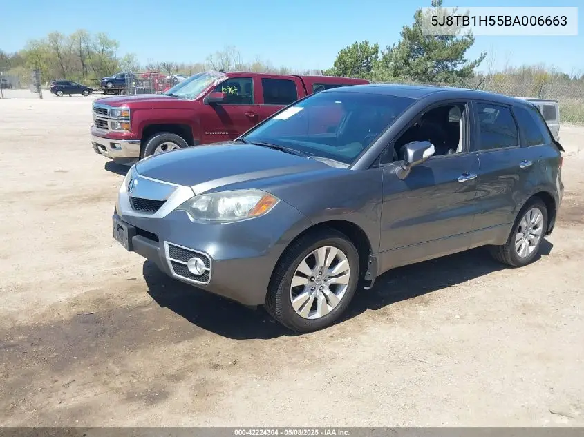 2011 Acura Rdx VIN: 5J8TB1H55BA006663 Lot: 42224304