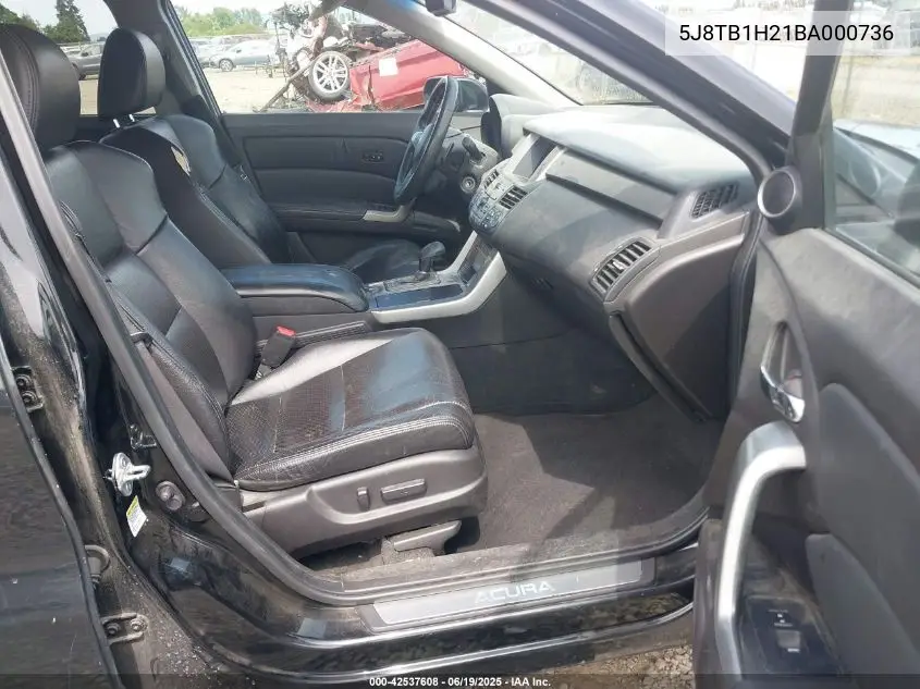 2011 Acura Rdx VIN: 5J8TB1H21BA000736 Lot: 42537608