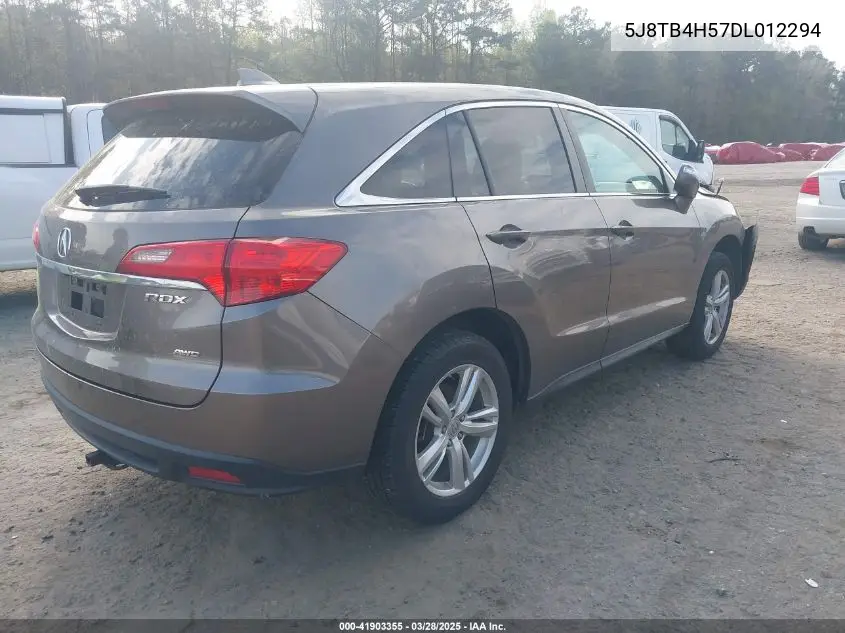 2013 Acura Rdx VIN: 5J8TB4H57DL012294 Lot: 41903355