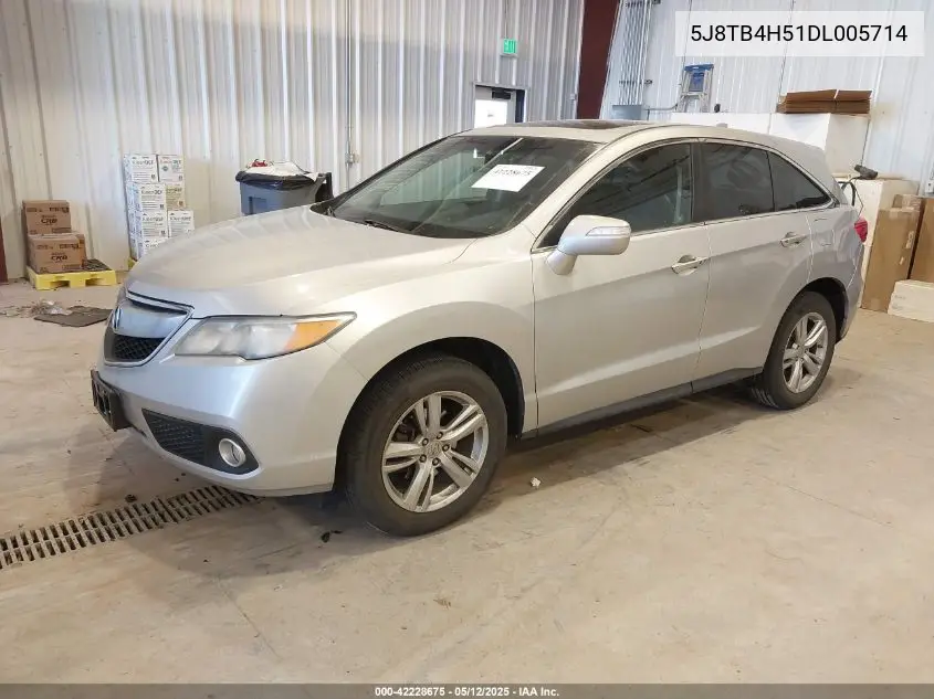 2013 Acura Rdx VIN: 5J8TB4H51DL005714 Lot: 42228675