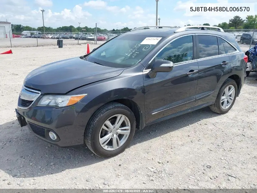 2013 Acura Rdx VIN: 5J8TB4H58DL006570 Lot: 42627478