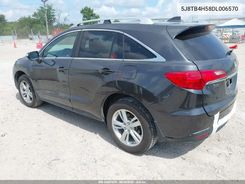 2013 Acura Rdx VIN: 5J8TB4H58DL006570 Lot: 42627478