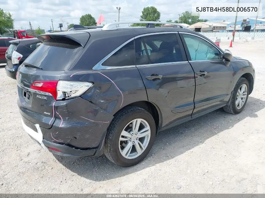2013 Acura Rdx VIN: 5J8TB4H58DL006570 Lot: 42627478