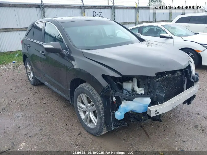 2014 Acura Rdx Technology VIN: 5J8TB4H59EL800639 Lot: 12339898