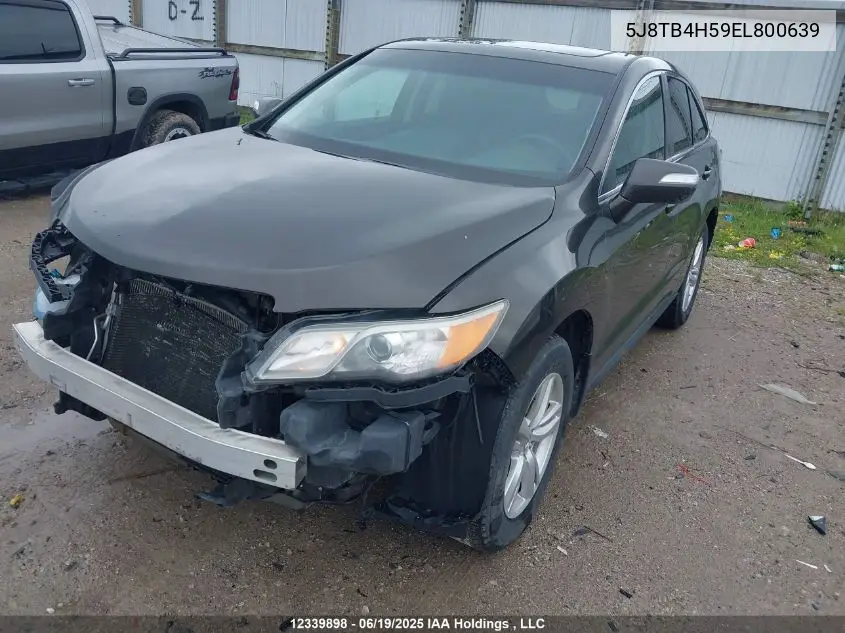 2014 Acura Rdx Technology VIN: 5J8TB4H59EL800639 Lot: 12339898