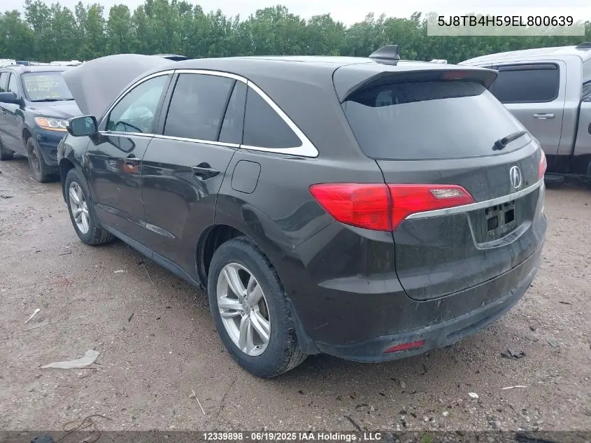 2014 Acura Rdx Technology VIN: 5J8TB4H59EL800639 Lot: 12339898