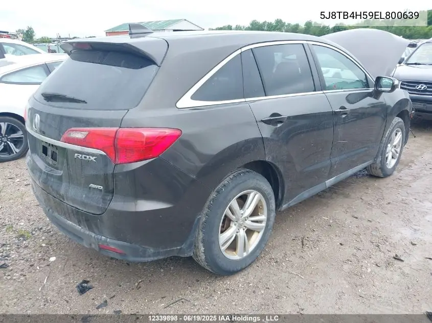 2014 Acura Rdx Technology VIN: 5J8TB4H59EL800639 Lot: 12339898
