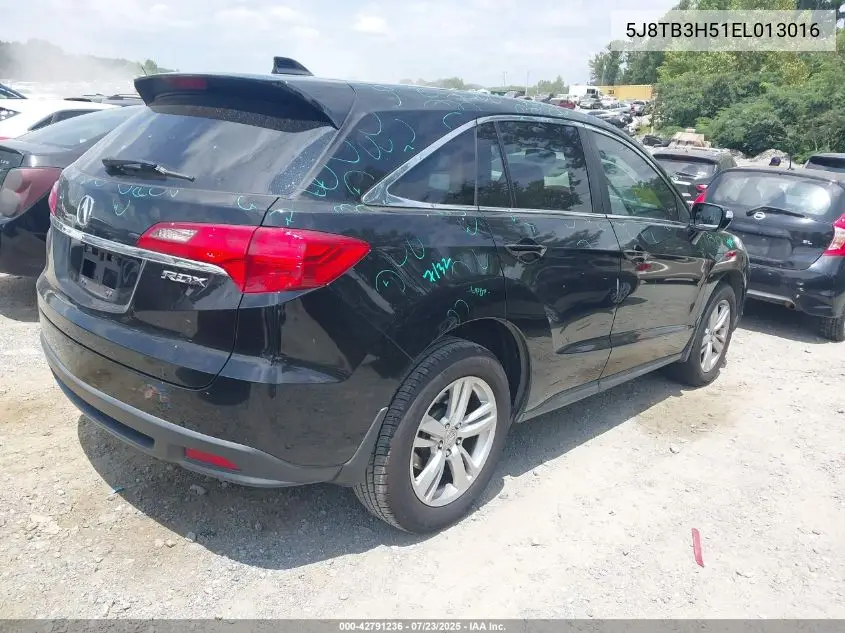 2014 Acura Rdx VIN: 5J8TB3H51EL013016 Lot: 42791236