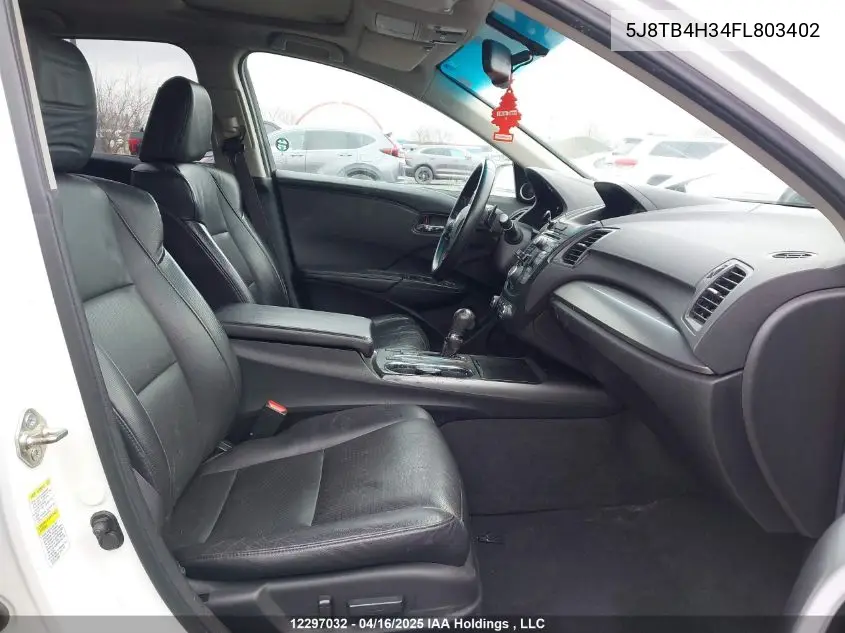 2015 Acura Rdx VIN: 5J8TB4H34FL803402 Lot: 12297032