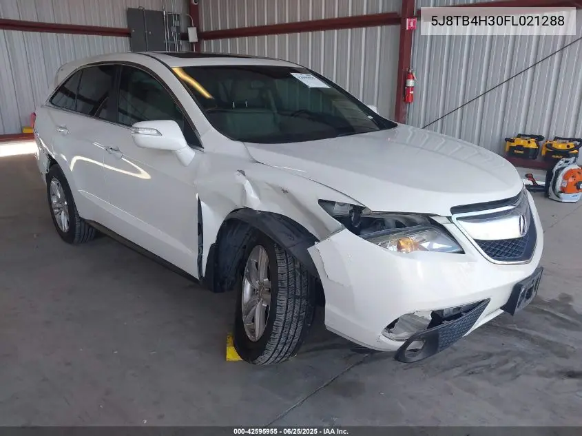2015 Acura Rdx VIN: 5J8TB4H30FL021288 Lot: 42595955