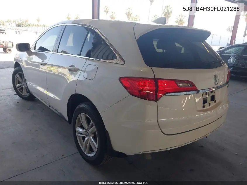 2015 Acura Rdx VIN: 5J8TB4H30FL021288 Lot: 42595955