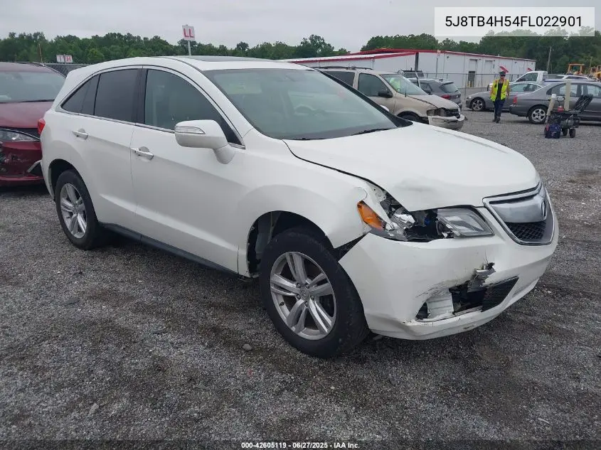 2015 Acura Rdx VIN: 5J8TB4H54FL022901 Lot: 42605119