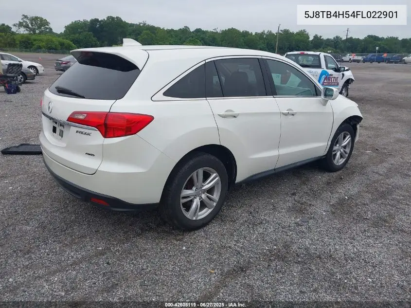 2015 Acura Rdx VIN: 5J8TB4H54FL022901 Lot: 42605119