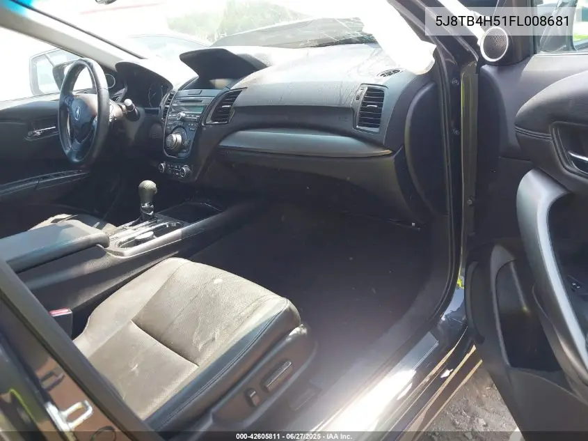 2015 Acura Rdx VIN: 5J8TB4H51FL008681 Lot: 42605811