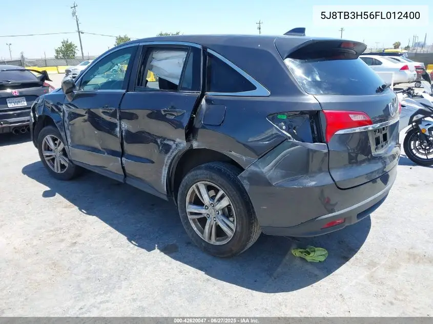 2015 Acura Rdx VIN: 5J8TB3H56FL012400 Lot: 42620047