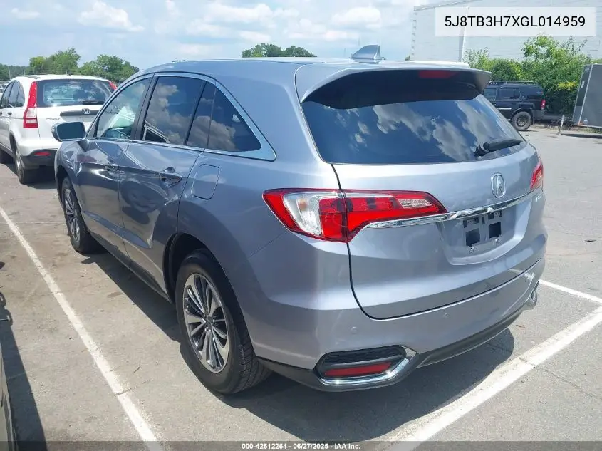 2016 Acura Rdx Advance Package VIN: 5J8TB3H7XGL014959 Lot: 42612264