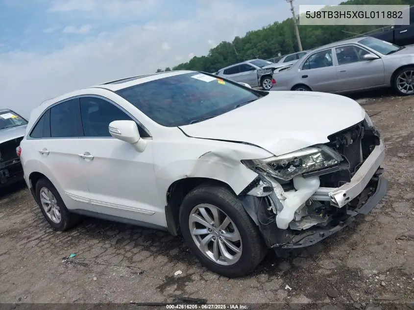 2016 Acura Rdx Technology Acurawatch Plus Packages/Technology Package VIN: 5J8TB3H5XGL011882 Lot: 42616205
