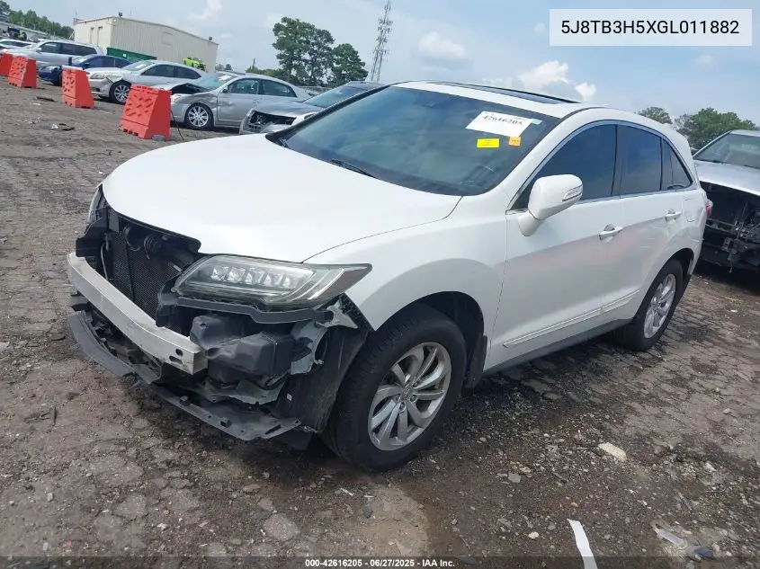 2016 Acura Rdx Technology Acurawatch Plus Packages/Technology Package VIN: 5J8TB3H5XGL011882 Lot: 42616205