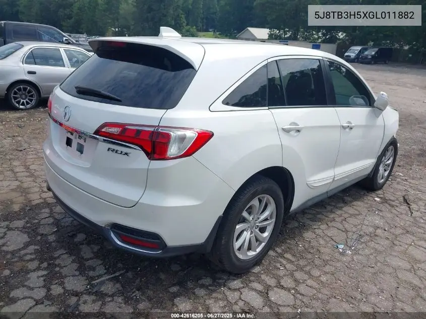2016 Acura Rdx Technology Acurawatch Plus Packages/Technology Package VIN: 5J8TB3H5XGL011882 Lot: 42616205