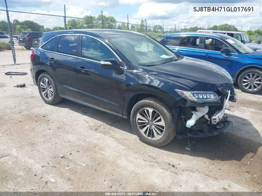 2016 Acura Rdx Advance Package VIN: 5J8TB4H71GL017691 Lot: 42619373