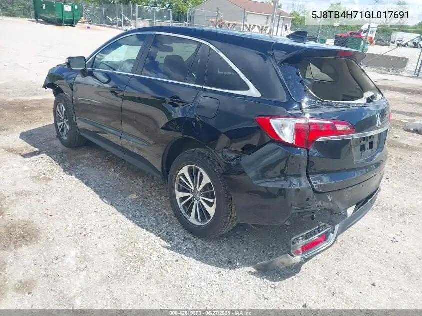 2016 Acura Rdx Advance Package VIN: 5J8TB4H71GL017691 Lot: 42619373