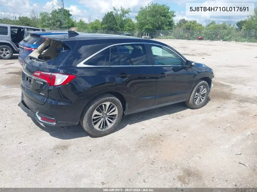 2016 Acura Rdx Advance Package VIN: 5J8TB4H71GL017691 Lot: 42619373