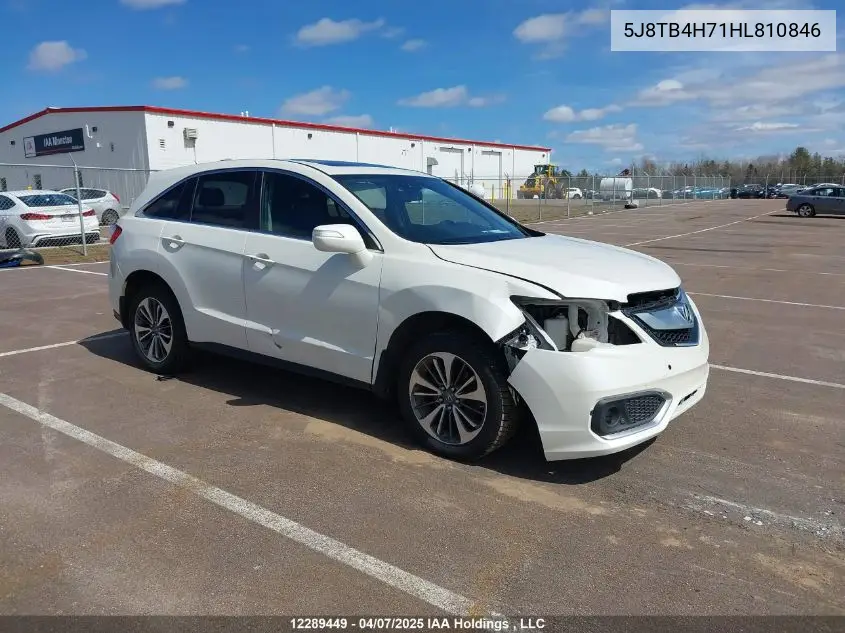 2017 Acura Rdx Advance VIN: 5J8TB4H71HL810846 Lot: 12289449