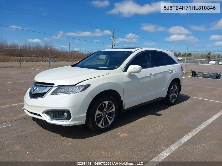 2017 Acura Rdx Advance VIN: 5J8TB4H71HL810846 Lot: 12289449