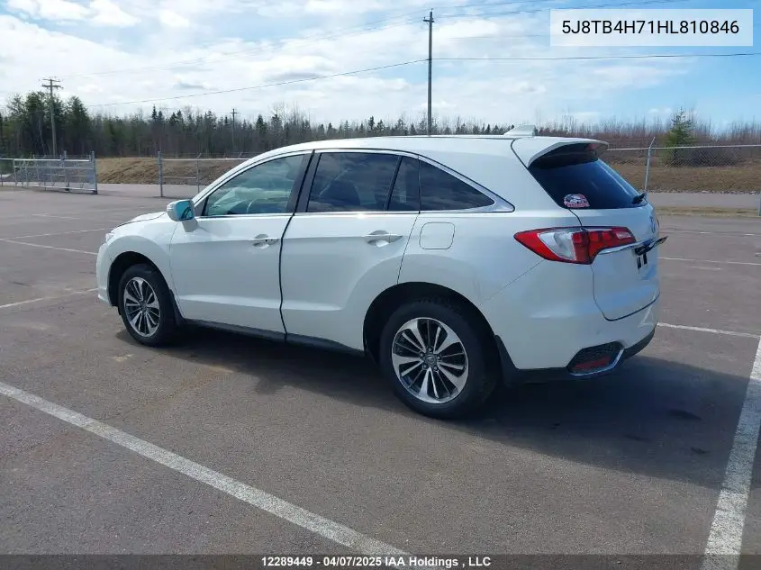2017 Acura Rdx Advance VIN: 5J8TB4H71HL810846 Lot: 12289449