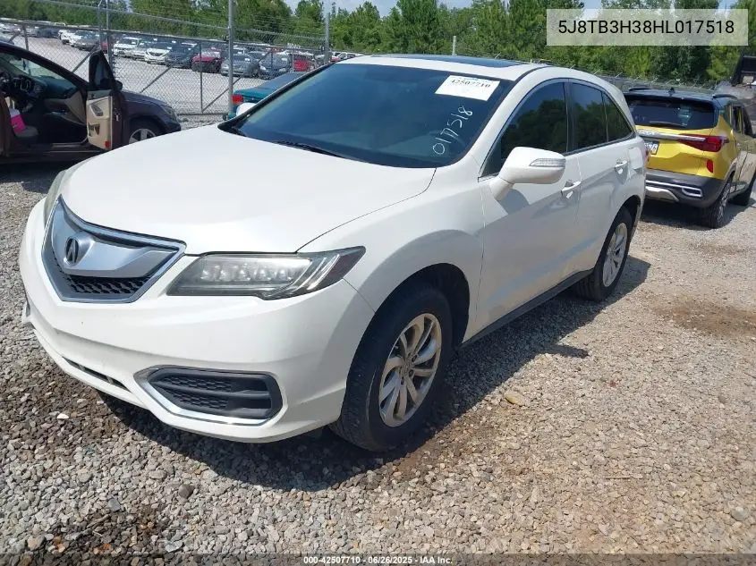 2017 Acura Rdx Acurawatch Plus Package VIN: 5J8TB3H38HL017518 Lot: 42507710