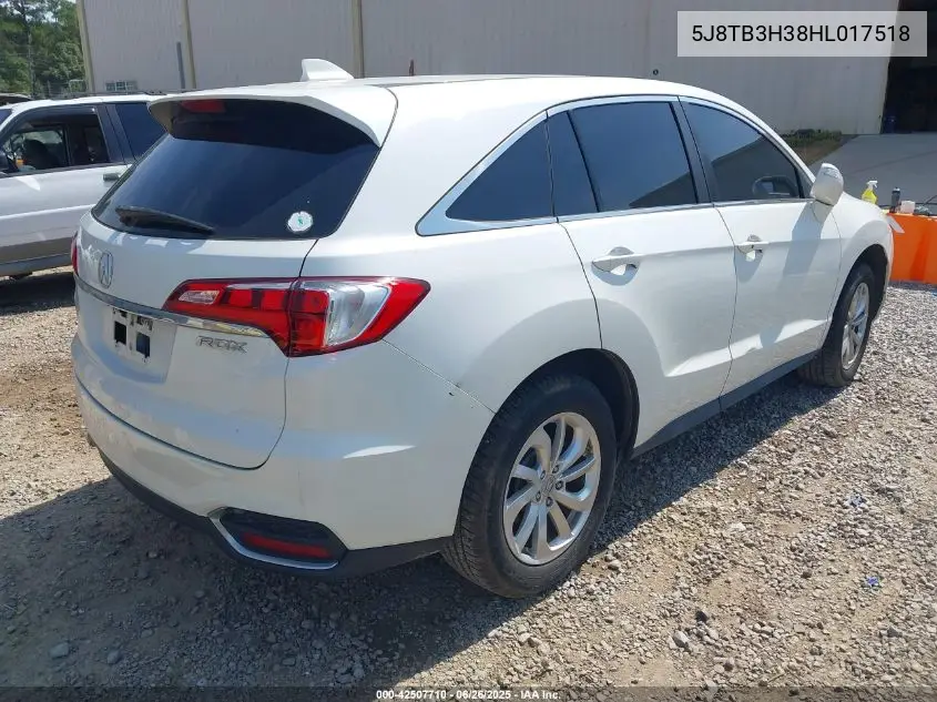 2017 Acura Rdx Acurawatch Plus Package VIN: 5J8TB3H38HL017518 Lot: 42507710
