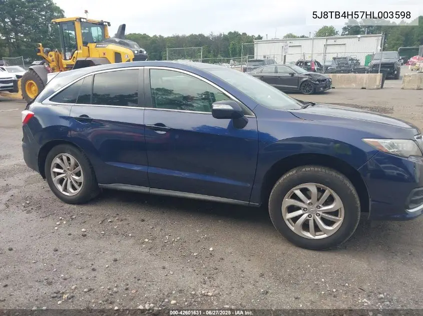 2017 Acura Rdx Technology Acurawatch Plus Packages/W/Technology Package VIN: 5J8TB4H57HL003598 Lot: 42601631