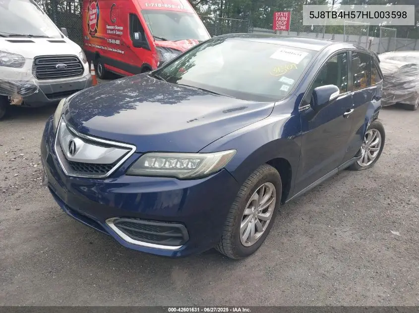 2017 Acura Rdx Technology Acurawatch Plus Packages/W/Technology Package VIN: 5J8TB4H57HL003598 Lot: 42601631