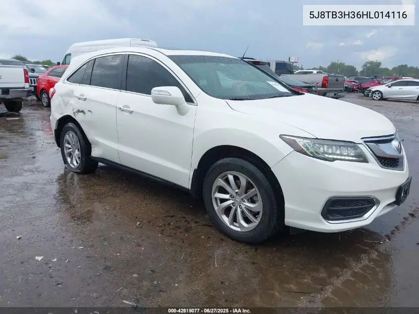 2017 Acura Rdx Acurawatch Plus Package VIN: 5J8TB3H36HL014116 Lot: 42615077