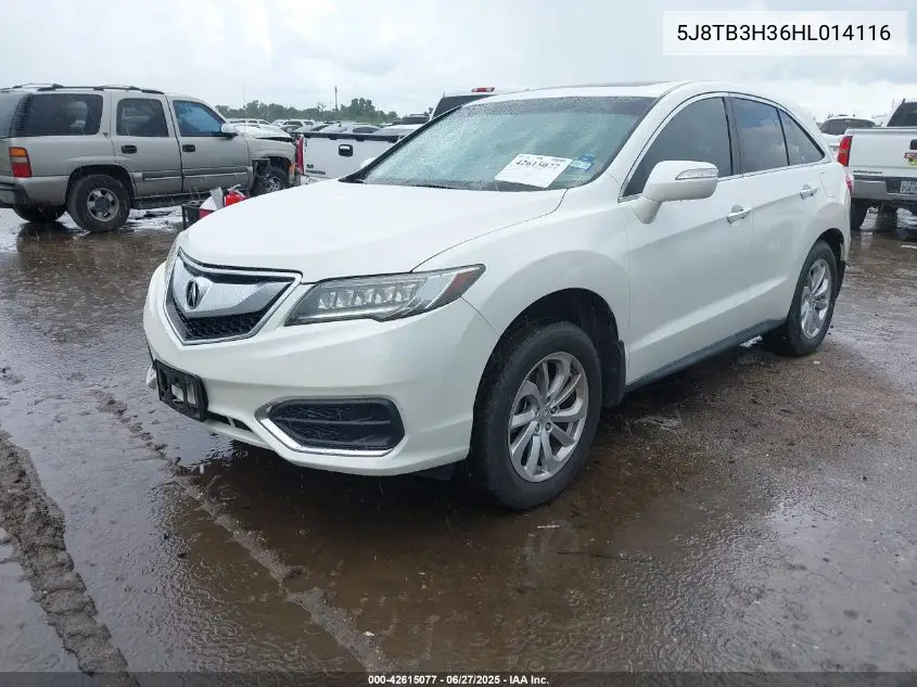 2017 Acura Rdx Acurawatch Plus Package VIN: 5J8TB3H36HL014116 Lot: 42615077