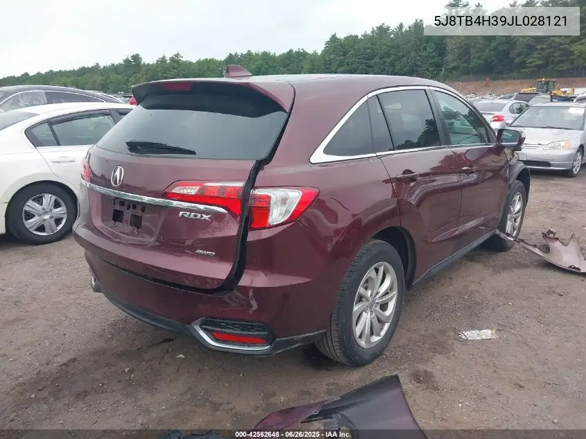 2018 Acura Rdx Acurawatch Plus Package VIN: 5J8TB4H39JL028121 Lot: 42562648