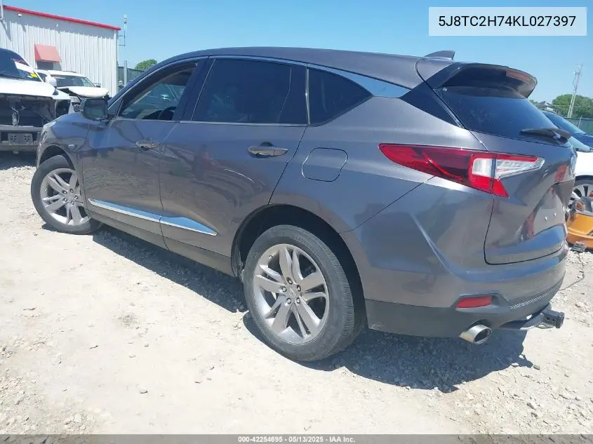 2019 Acura Rdx Advance Package VIN: 5J8TC2H74KL027397 Lot: 42254695