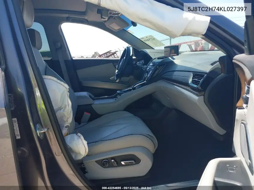 2019 Acura Rdx Advance Package VIN: 5J8TC2H74KL027397 Lot: 42254695