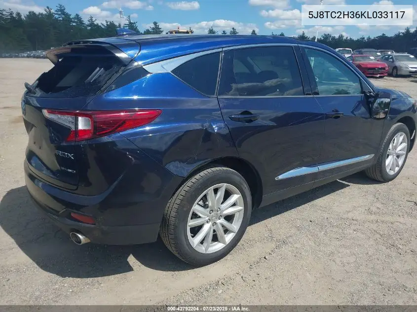 2019 Acura Rdx Standard VIN: 5J8TC2H36KL033117 Lot: 42792204