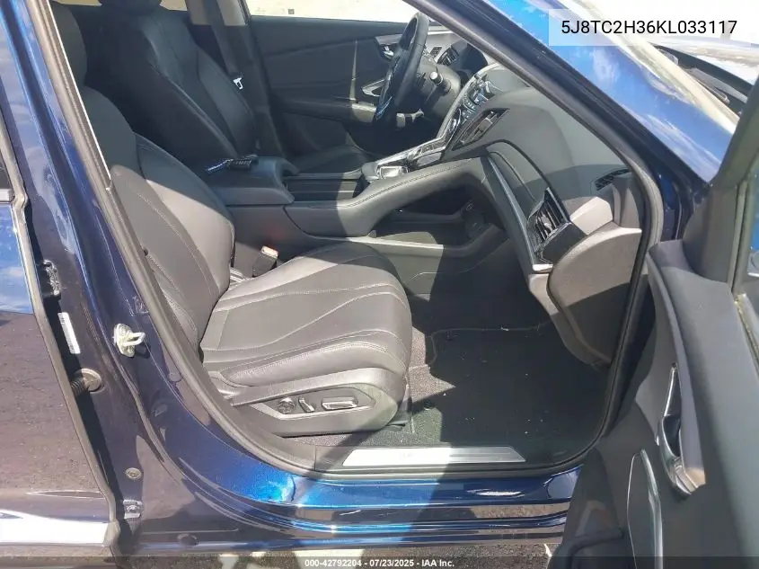 2019 Acura Rdx Standard VIN: 5J8TC2H36KL033117 Lot: 42792204