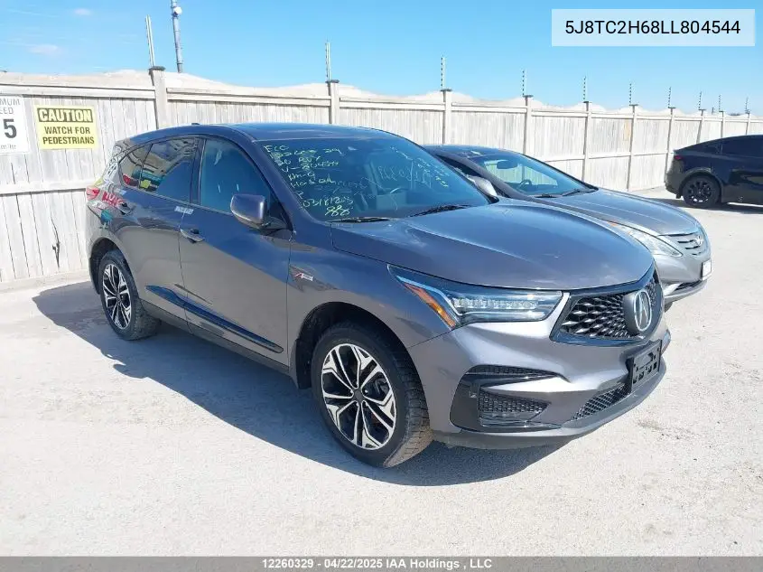 2020 Acura Rdx A-Spec VIN: 5J8TC2H68LL804544 Lot: 12260329