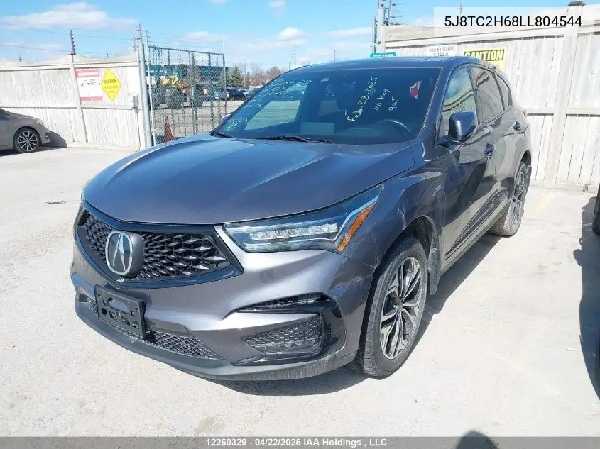 2020 Acura Rdx A-Spec VIN: 5J8TC2H68LL804544 Lot: 12260329