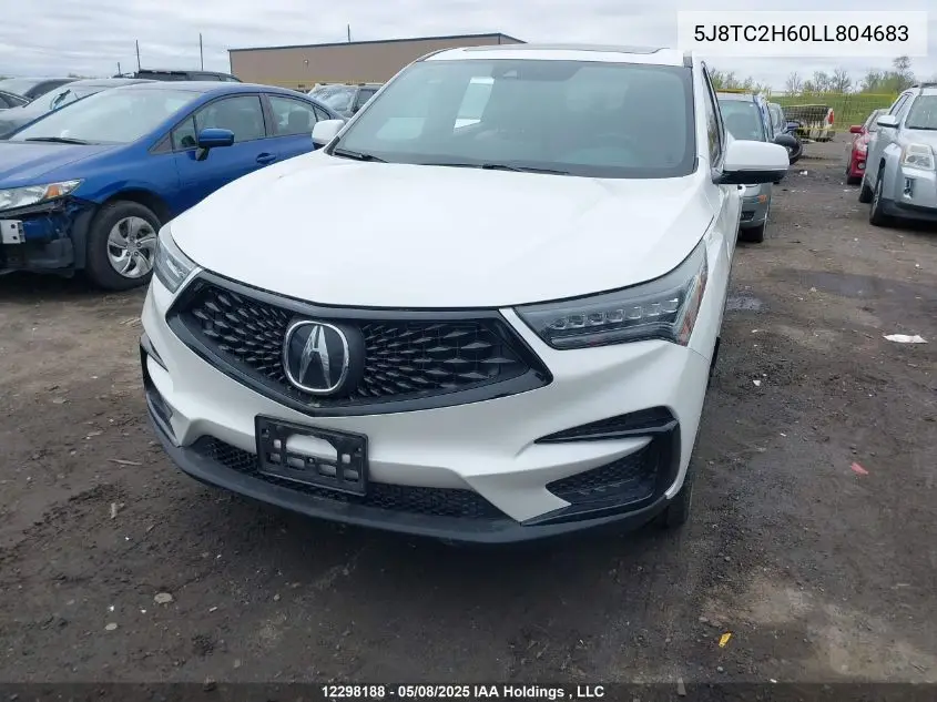 2020 Acura Rdx A-Spec VIN: 5J8TC2H60LL804683 Lot: 12298188