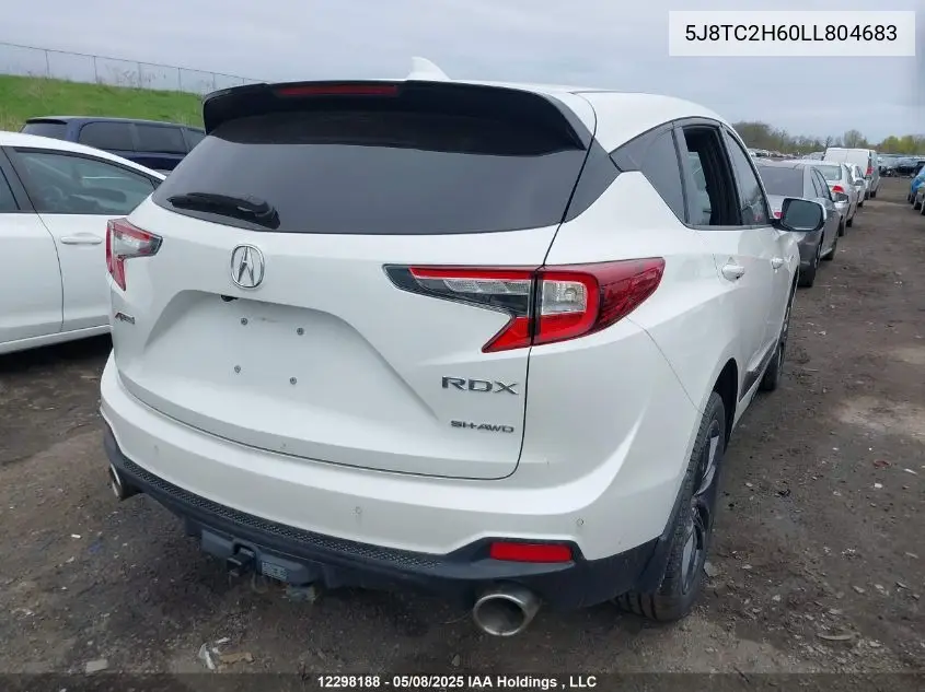 2020 Acura Rdx A-Spec VIN: 5J8TC2H60LL804683 Lot: 12298188