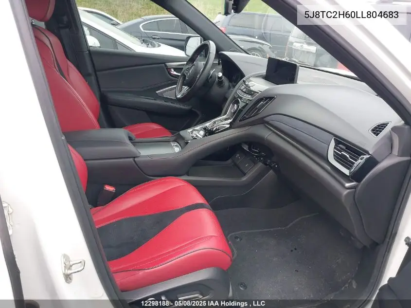 2020 Acura Rdx A-Spec VIN: 5J8TC2H60LL804683 Lot: 12298188