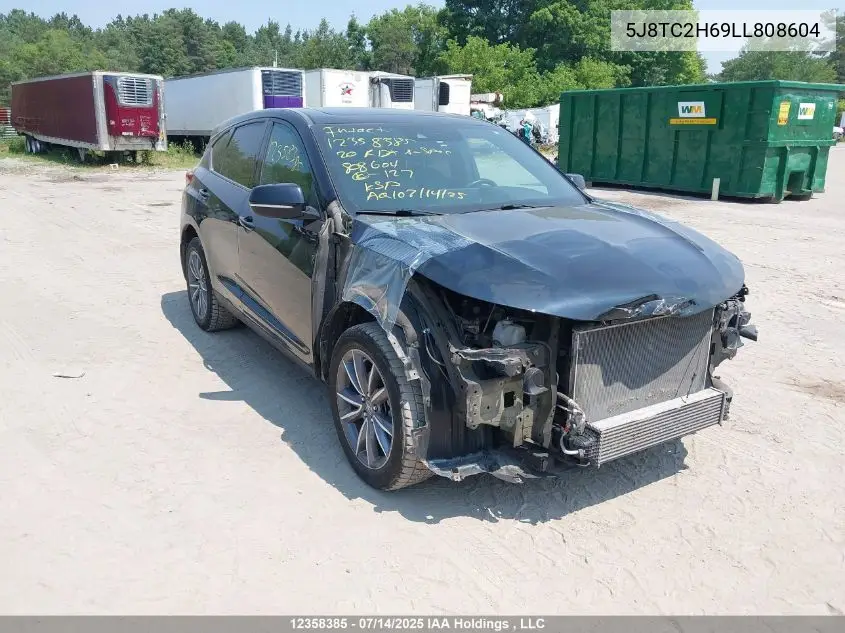 2020 Acura Rdx A-Spec VIN: 5J8TC2H69LL808604 Lot: 12358385