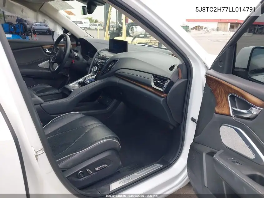 2020 Acura Rdx Advance Package VIN: 5J8TC2H77LL014791 Lot: 41948426