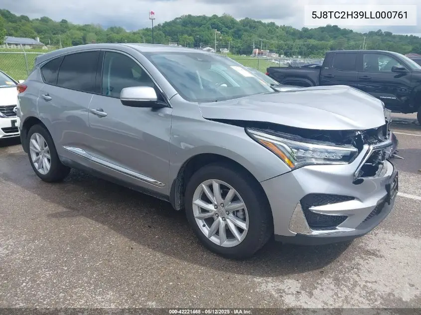 2020 Acura Rdx Standard VIN: 5J8TC2H39LL000761 Lot: 42221468